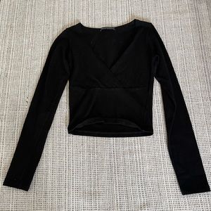 Brandy Melville Black Cross Top